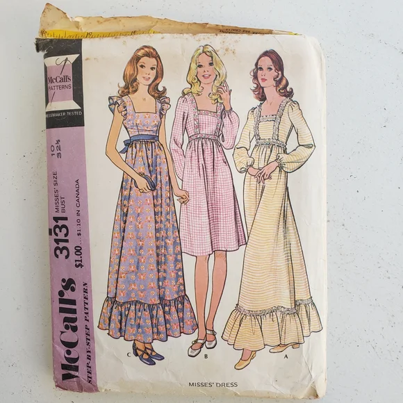 McCall's Vintage Long Sleeve Dress Pattern - Picture 1 of 12